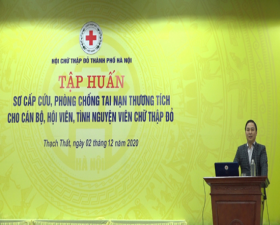 Cụm thi đua số 5- Hội Chữ thập đỏ Thành phố Hà Nội tập huấn sơ cấp cứu, phòng chống tai nạn thương tích năm 2020