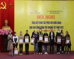 Thạch Thất tổng kết công tác phục hồi chức năng dựa vào cộng đồng cho trẻ khuyết tật năm 2022