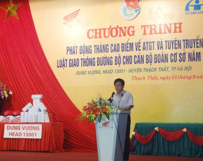 Huyện Thạch Thất phát động tháng an toàn giao thông năm 2013.