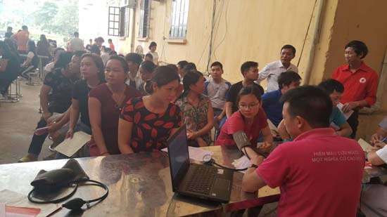 Hiến máu tình nguyện đợt 5- tại cụm xã Bình Phú, Hữu Bằng, Phùng Xá, Cần Kiệm, Thạch Xá