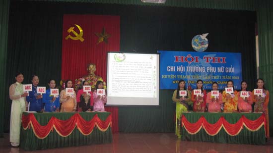 Thạch Thất tổ chức hội thi Chi hội trưởng phụ nữ giỏi- vòng thi sơ khảo cụm 1