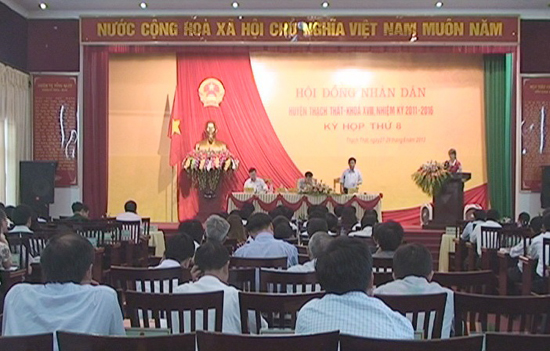 HĐND huyện Thạch Thất khóa 18 nhiệm kỳ 2011-2016 họp kỳ thứ 8