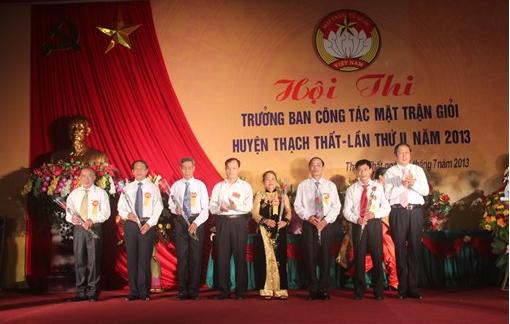 Huyện Thạch Thất tổ chức chung khảo hội thi Trưởng ban công tác mặt trận giỏi năm 2013.