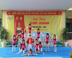 Trường Mầm non Hữu Bằng: Sôi nổi Liên hoan “Bé khỏe, bé ngoan” năm học 2024 - 2025