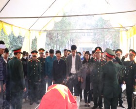 Tân Xã tổ chức Lễ truy điệu và an táng liệt sĩ Bùi Văn Đông