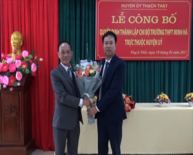 Lễ công bố Quyết định thành lập Chi bộ trường THPT Minh Hà