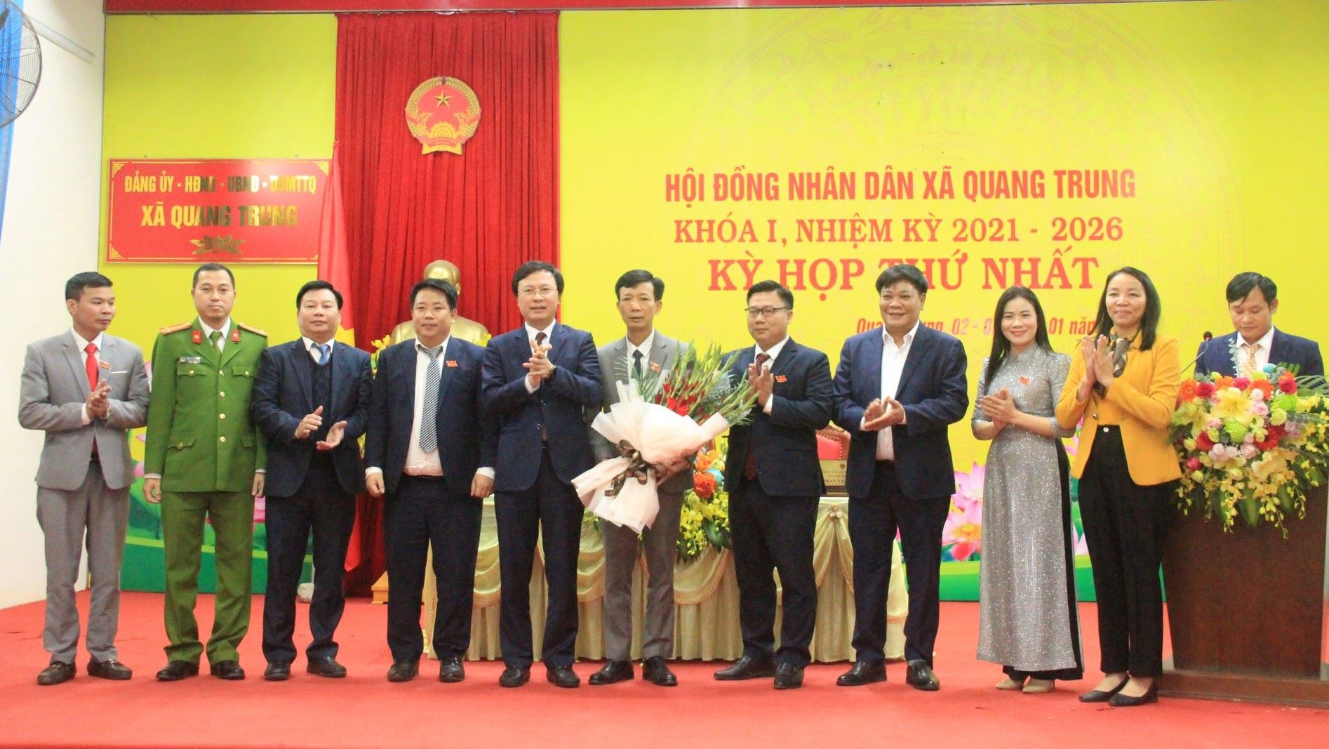 HĐND xã Quang Trung khoá I nhiệm kỳ 2021 –2026 tổ chức thành công Kỳ họp lần thứ nhất, khẳng định sự đoàn kết, thống nhất trong toàn hệ thống chính trị xã 