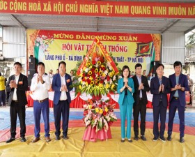 Tưng bừng Hội vật truyền thống làng Phú Ổ, xã Bình Phú, huyện Thạch Thất