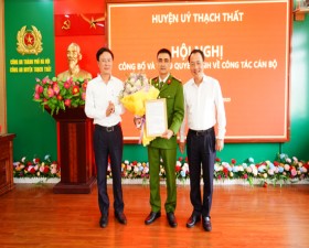 Công bố quyết định chỉ định Bí thư Đảng uỷ Công an huyện