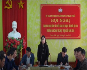  Ủy ban Mặt trận Tổ quốc huyện giao ban, triển khai kế hoạch tổ chức Hội thi Trưởng ban công tác Mặt trận giỏi năm 2023