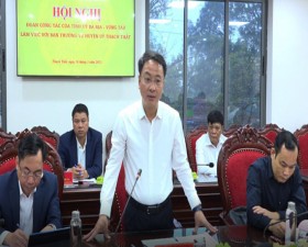 Đoàn công tác Tỉnh ủy Bà Rịa - Vũng Tàu làm việc với Ban Thường vụ Huyện ủy Thạch Thất