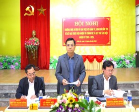 Thường trực Huyện ủy làm việc tại xã Cẩm Yên