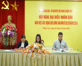 Hội nghị đại biểu nhân dân xã Đồng Trúc bàn việc xây dựng đời sống văn hóa ở cơ sở năm 2024