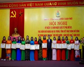 LĐLĐ huyện kỷ niệm 113 năm Ngày Quốc tế Phụ nữ và Tổng kết phong trào “Giỏi việc nước- Đảm việc nhà” năm 2022
