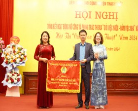 LĐLĐ huyện Thạch Thất khen thưởng 18 tập thể, 20 cá nhân “Giỏi việc nước- Đảm việc nhà” năm 2023