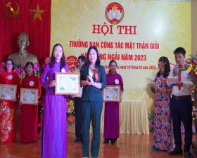 Sôi nổi Hội thi “Trưởng Ban công tác Mặt trận giỏi” xã Hương Ngải năm 2023