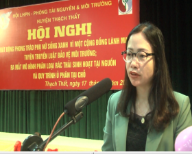 Hội LHPN huyện phát động phong trào “Sống xanh vì một cộng đồng lành mạnh”.