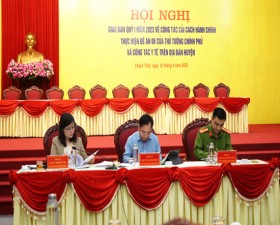 Giao ban công tác cải cách hành chính, thực hiện Đề án 06 của Thủ tướng Chính phủ và công tác y tế quý I, năm 2023 trên địa bàn huyện