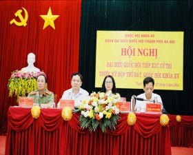 Đoàn đại biểu Quốc hội Tp Hà Nội tiếp xúc cử tri huyện Thạch Thất trước Kỳ họp thứ 7, Quốc hội khóa 15