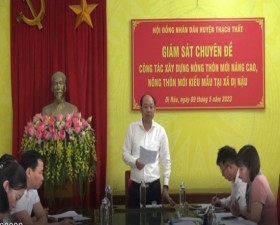 HĐND huyện giám sát chuyên đề công tác xây dựng nông thôn mới nâng cao, nông thôn mới kiểu mẫu tại xã Dị Nậu