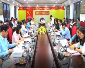 Đồng chí Lê Hồng Sơn- Phó Chủ tịch Thường trực UBND Thành phố kiểm tra việc xây dựng và tổ chức thực hiện Quy chế dân chủ trong công tác GPMB và quản lí trật tự xây dựng tại huyện Thạch Thất