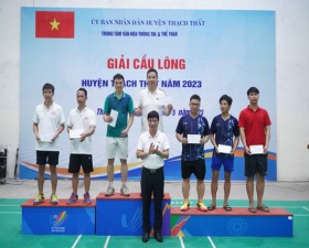Giải cầu lông huyện Thạch Thất năm 2023 thành công tốt đẹp