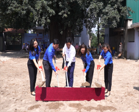 Huyện đoàn Thạch Thất khởi công Sân chơi thiếu nhi