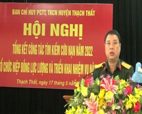 Ban chỉ huy Quân sự huyện: Tổng kết công tác tìm kiếm cứu nạn năm 2022