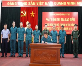 Phát động thi đua chào mừng Đại hội thi đua Quyết thắng LLVT huyện Thạch Thất giai đoạn 2019-2024