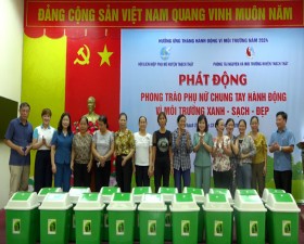 Hội LHPN huyện phát động phong trào “Phụ nữ chung tay hành động vì môi trường xanh- sạch- đẹp”