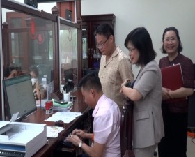 Đoàn công tác Sở Thông tin và Truyền thông Hà Nội khảo sát tại huyện Thạch Thất