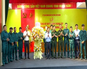  Thị trấn Liên Quan thành lập Tiểu đội dân quân thường trực