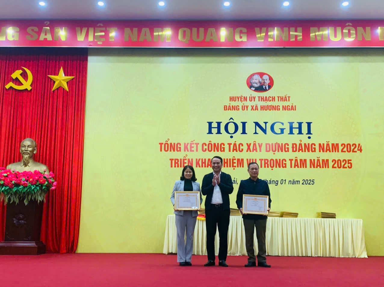 Đảng bộ xã Hương Ngải hoàn thành xuất sắc nhiệm vụ năm 2024 