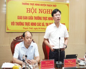 Thường trực HĐND huyện giao ban đánh giá kết quả hoạt động của HĐND các cấp 6 tháng đầu năm; triển khai nhiệm vụ trọng tâm 6 tháng cuối năm 2023