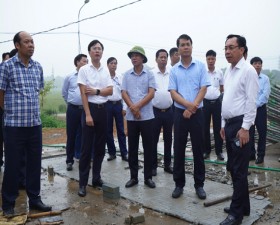 Thường trực Huyện ủy làm việc với Đảng ủy xã Hạ Bằng