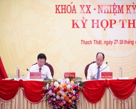 Kỳ họp thứ 17- HĐND huyện Thạch Thất khóa XX thông qua 11 Nghị quyết quan trọng