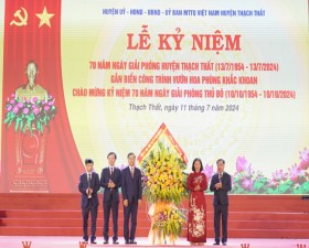 Trọng thể Lễ kỷ niệm 70 năm Ngày Giải phóng huyện Thạch Thất