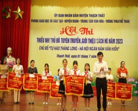 Hội thi Thiếu nhi Thủ đô tuyên truyền, giới thiệu sách hè huyện Thạch Thất năm 2023