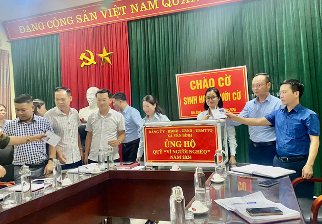 Xã Yên Bình: Phát động ủng hộ Quỹ “Vì người nghèo” năm 2024