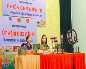 Phiên chợ điện tử livestream bán sản phẩm OCOP
