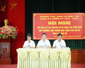 HĐND xã Bình Yên Tiếp xúc cử tri chuyên đề