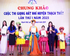Ấn tượng Chung khảo giọng hát nhí lần thứ nhất huyện Thạch Thất năm 2023