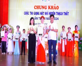 Chung khảo cuộc thi Giọng hát Nhí huyện Thạch Thất lần thứ II năm 2024