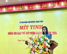 Thạch Thất: Mít tinh hưởng ứng ngày Thế giới phòng chống bệnh Dại năm 2024