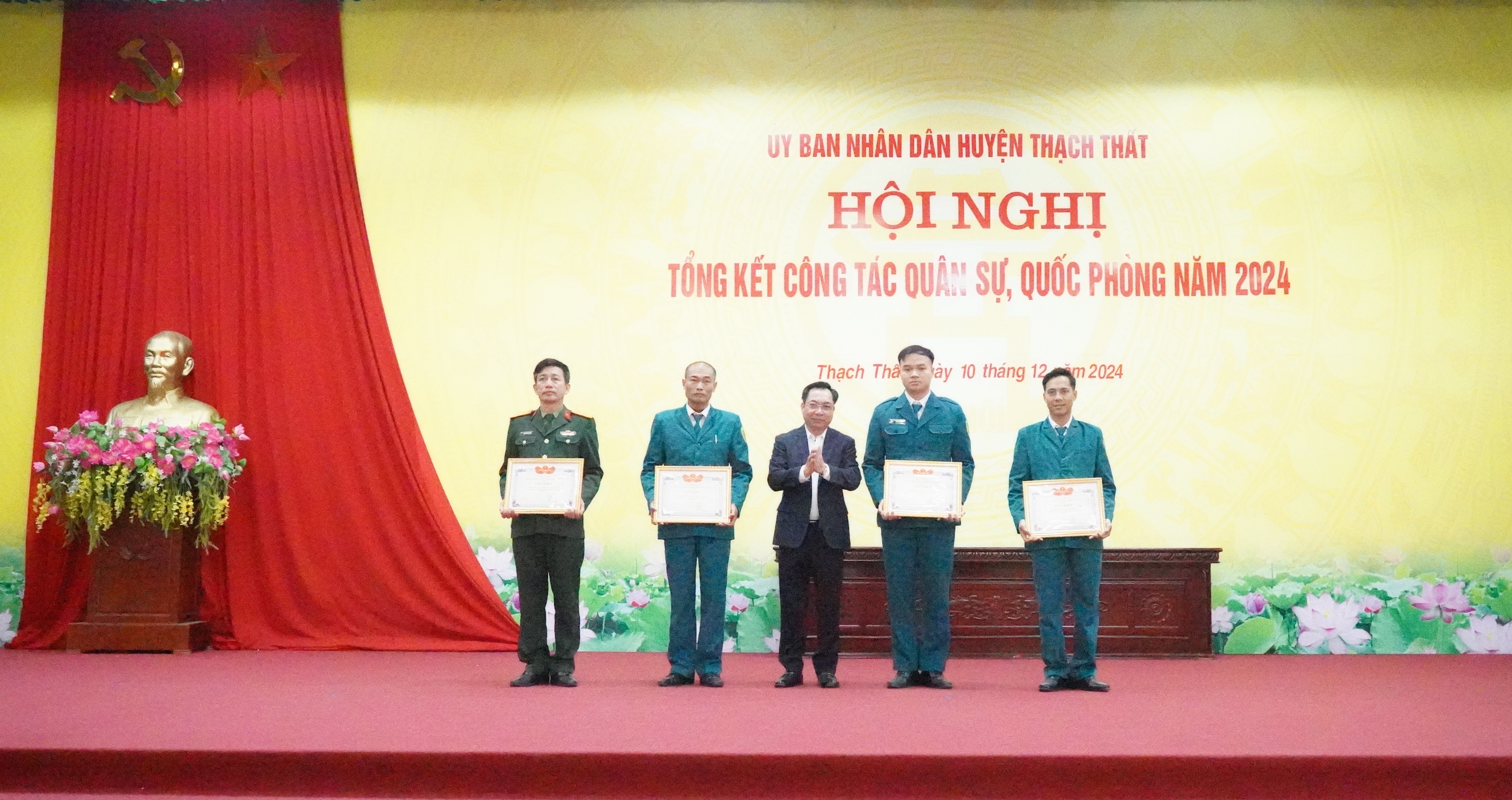 4 tập thể, 33 cá nhân huyện Thạch Thất có thành tích xuất sắc trong thực hiện nhiệm vụ quân sự, quốc phòng năm 2024