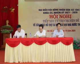  HĐND xã Tân Xã tiếp xúc cử tri chuyên đề