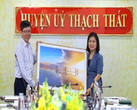 Đoàn công tác UBND huyện Thái Thụy- tỉnh Thái Bình học tập, trao đổi kinh nghiệm về công tác giảm nghèo tại huyện Thạch Thất