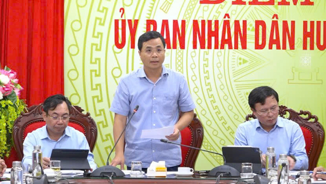 Ban chỉ huy PCTT và TKCN huyện Thạch Thất giao ban công tác phòng chống thiên tai