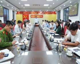 Ban Dân vận Thành ủy làm việc với huyện Thạch Thất về công tác giải phóng mặt bằng