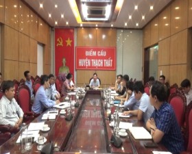 Triển khai công tác chuẩn bị tổ chức triển lãm tại huyện Thạch Thất